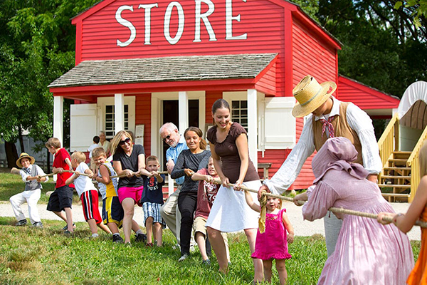 tug of war in 1836 Prairietown
