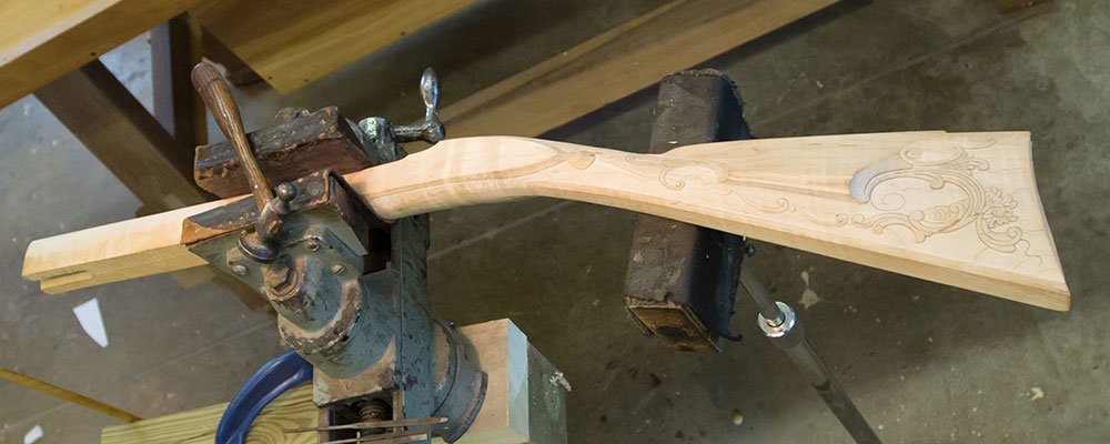 Traditional Arts & Arms Making Workshops: Stock Carving Silver Wire Inlay