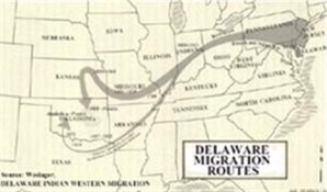 Delaware migration route