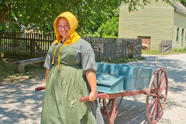 woman with cart