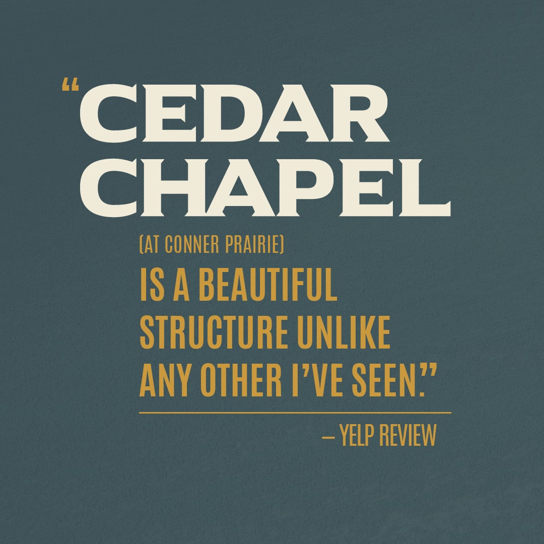 Image of Yelper quote: "Cedar Chapel is a beautiful structure unlike any other I've seen!"