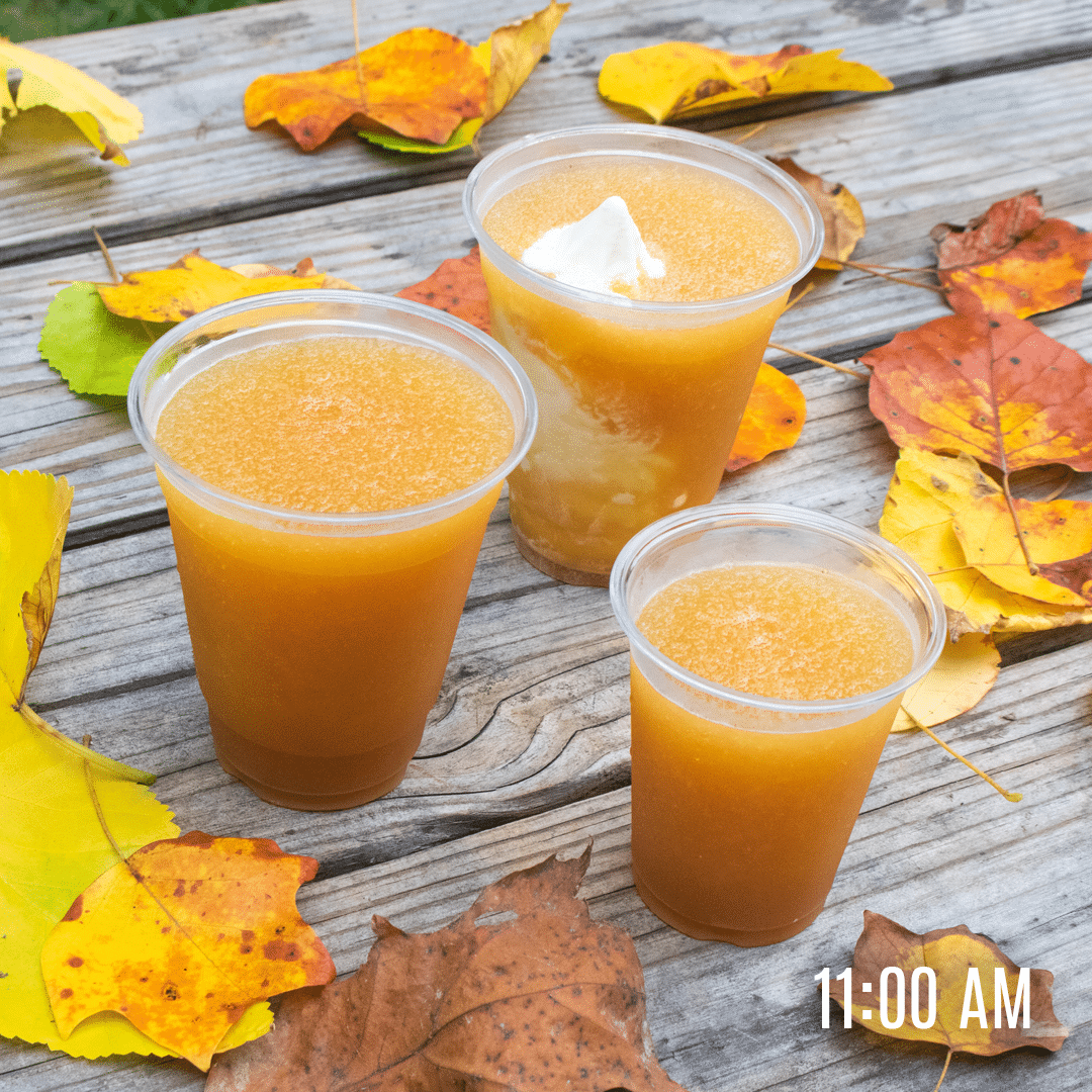 Conner Prairie's apple cider slushie