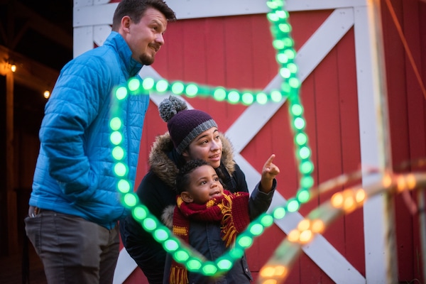 A family at A Merry Prairie Holiday