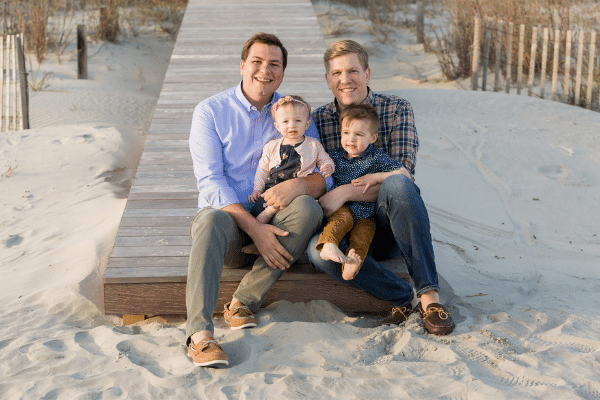 Andrew Bradford with his family