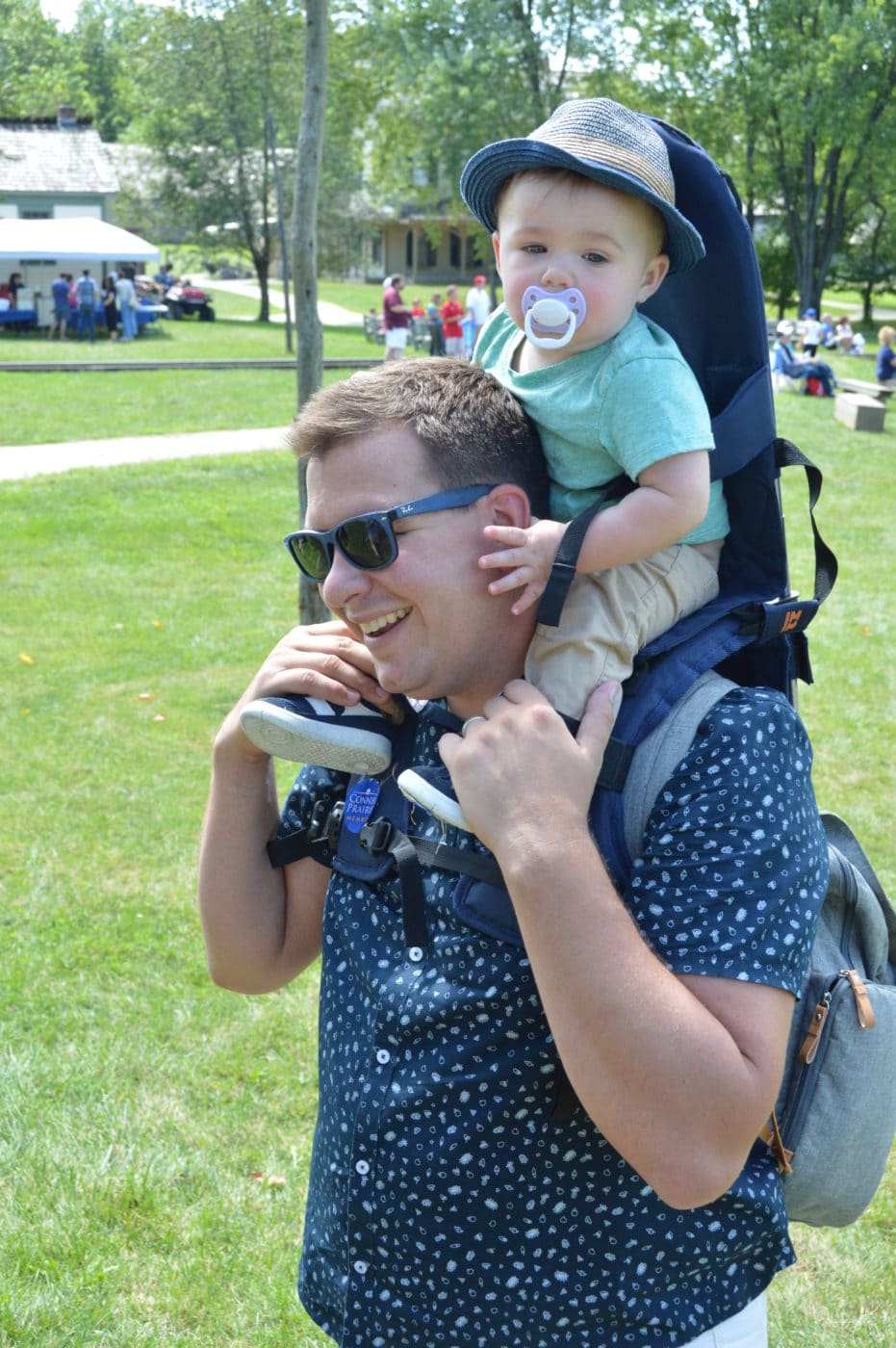 Andrew Bradford, Vice President and Chief Advancement Officer at Conner Prairie with his son