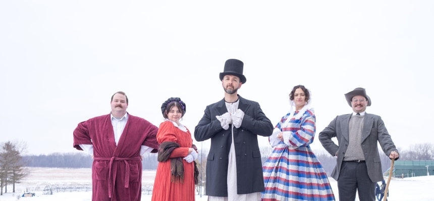 Conner Prairie reprentation of various American Presidents.