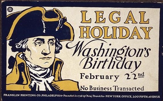 Washington's Birthday holiday poster