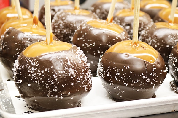 Salted Chocolate Caramel Dipped Apples