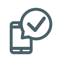 image of phone with checkmark
