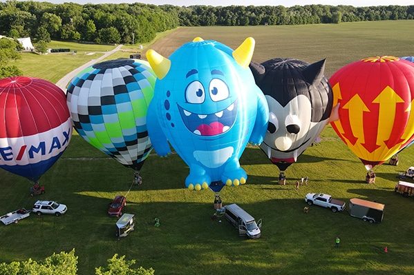 hot air balloons at conner prairie
