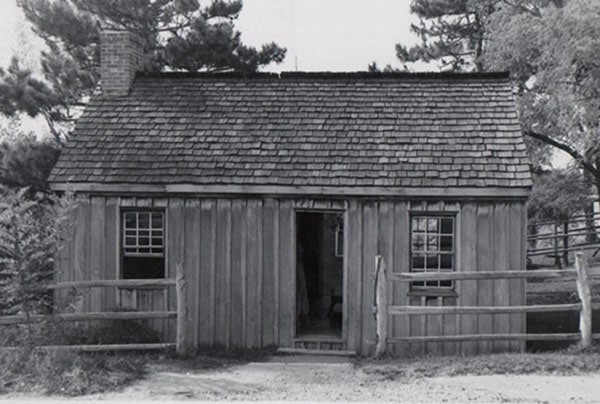 photo of the loom house before restoration