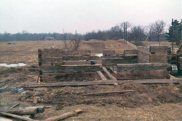 Image of the reconstruction of the prairietown school