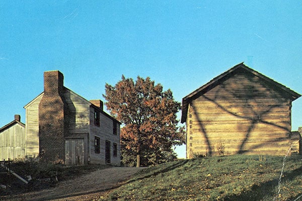 widow and blacksmith post card front
