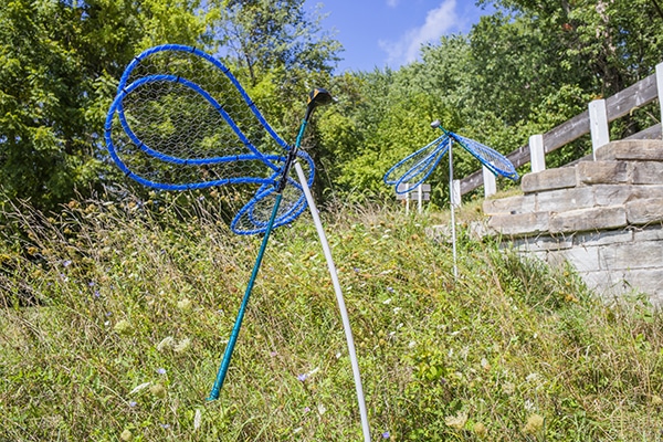 Recycled Dragonfly sculptures
