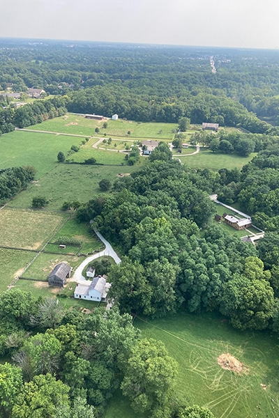 Photo of Conner Prairie Grounds from Balloon