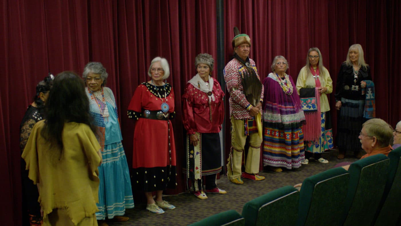 Photograph of a Native American style show