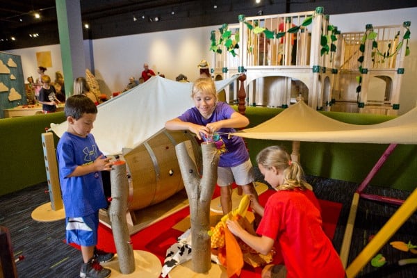 Children playing at Discovery Station