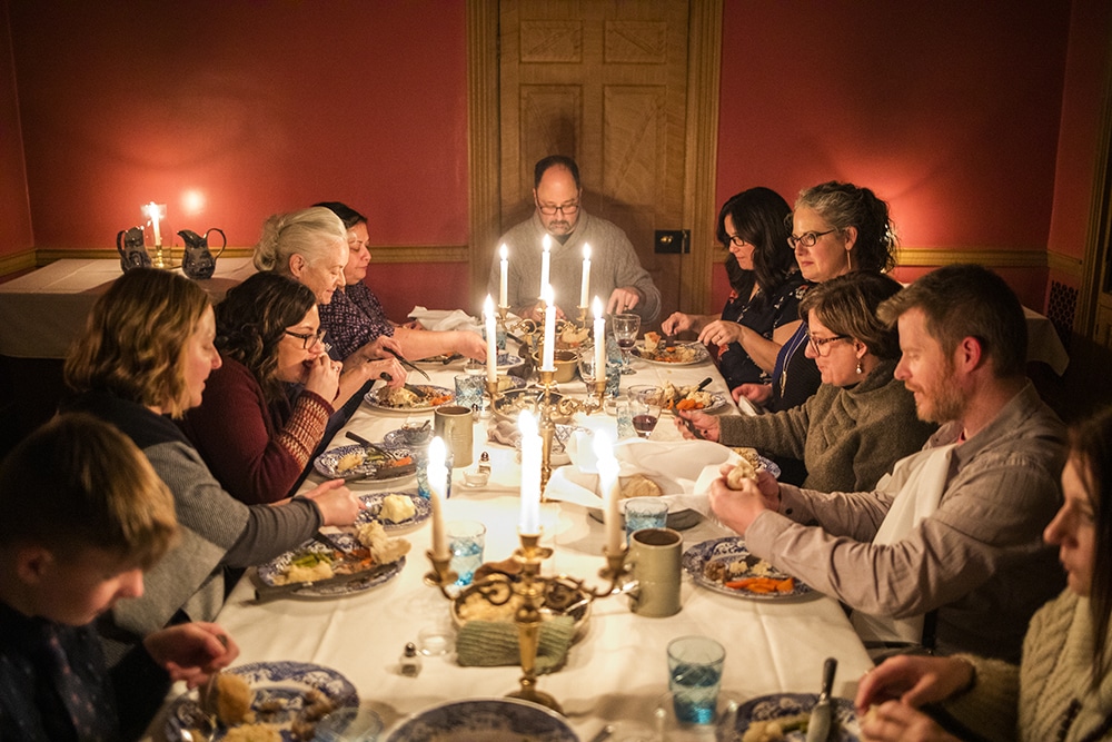 Guests enjoying Hearthside Supper