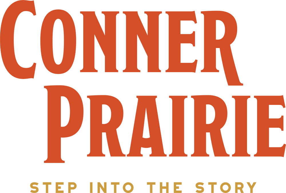 WM Tag Orange Stacked Conner Prairie Logo