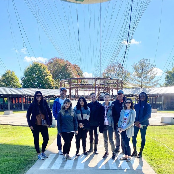 Photo of 9 adult at the 1859 Balloon voyage