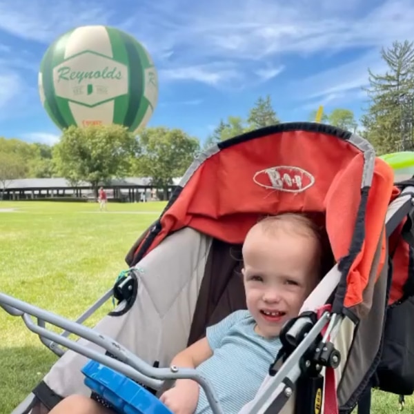 Child right outside of the Balloon Voyage