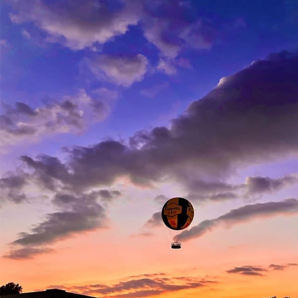 1859 Balloon Voyage in the clouds