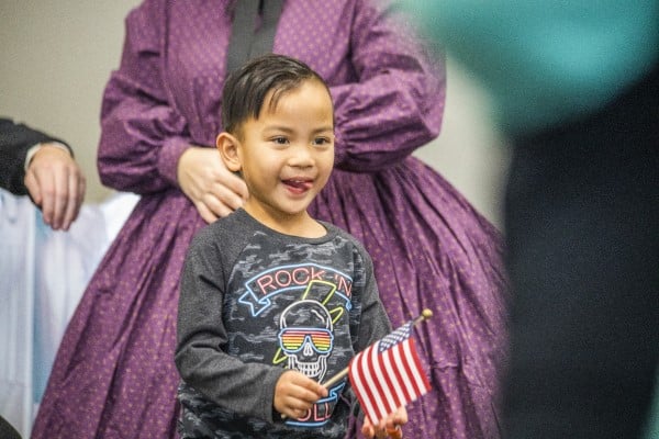 Child with American Flag