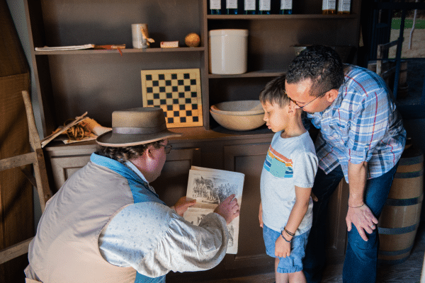 family in the Dry goods store