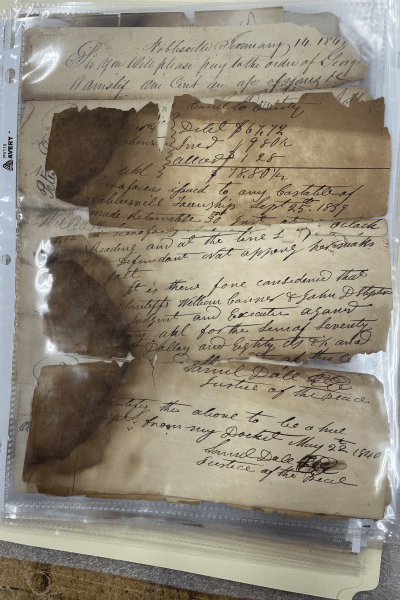 Documents at the time of donation