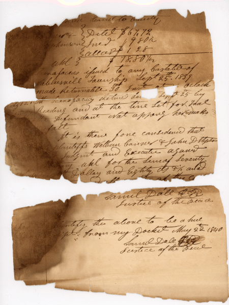 Documents post-conservation