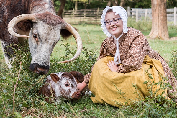 07 03 Ella Satterfield And Longhorn Calf