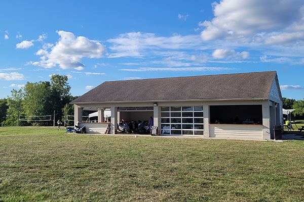 outside view of hilltop pavilion