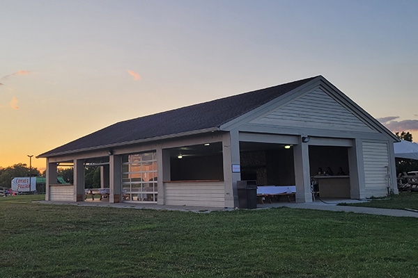 outside view of hilltop pavilion