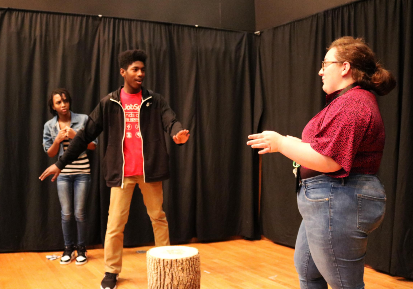 Journeys in Search of Justice Actors rehearsing the play